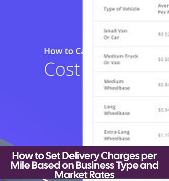 How to Set Delivery Charges per Mile Based on Business Type and Market Rates