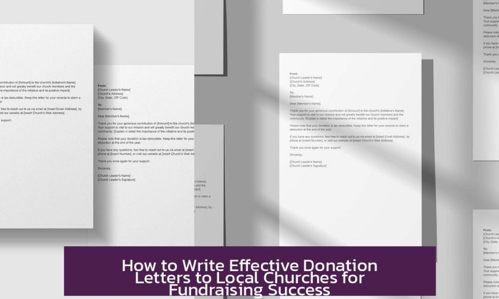 How to Write Effective Donation Letters to Local Churches for Fundraising Success