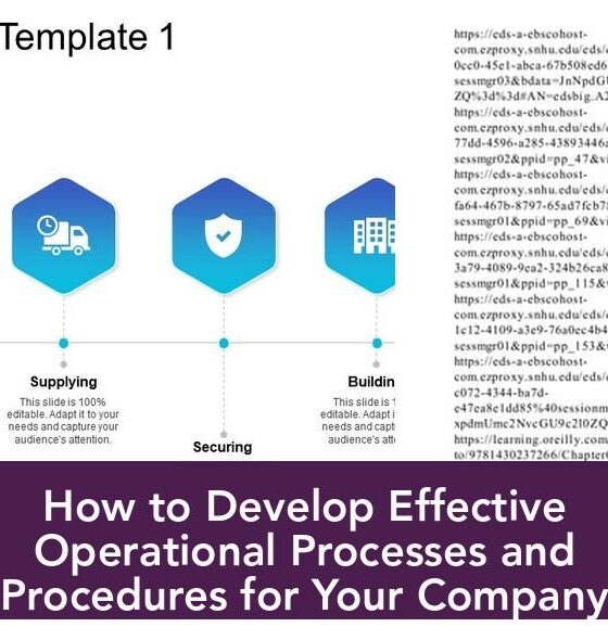 How to Develop Effective Operational Processes and Procedures for Your Company