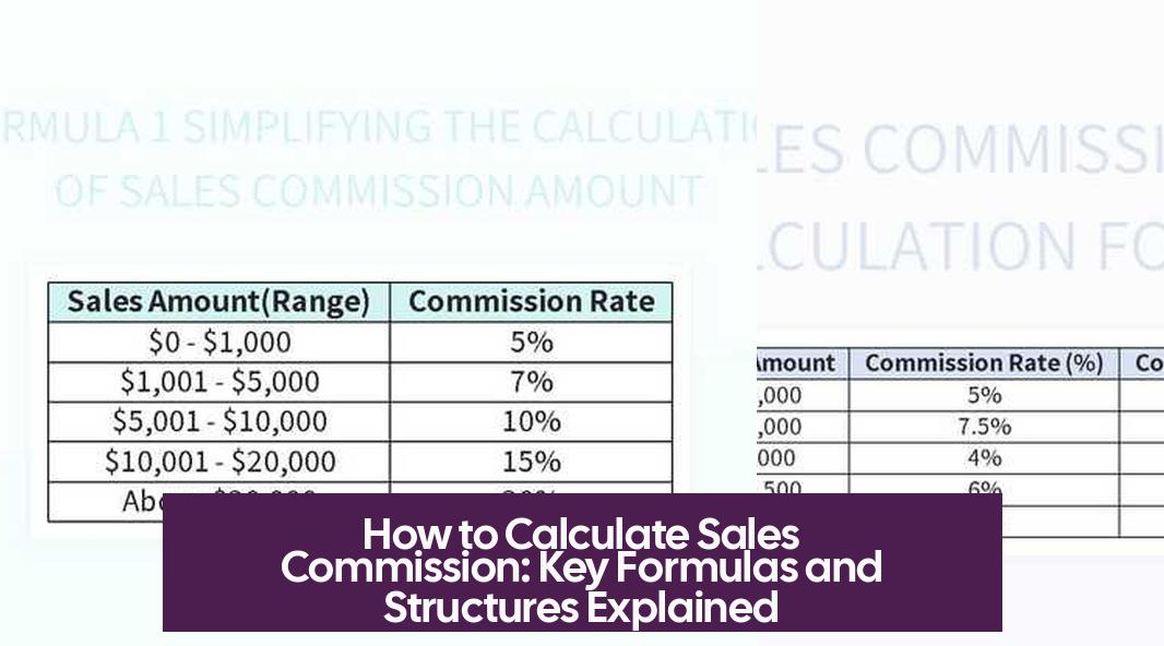How to Calculate Sales Commission: Key Formulas and Structures Explained