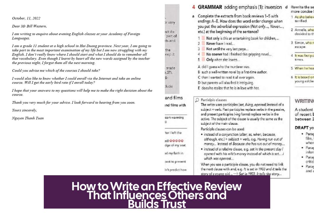 How to Write an Effective Review That Influences Others and Builds Trust