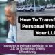 Transfer a Private Vehicle to an LLC or Business Entity Effectively