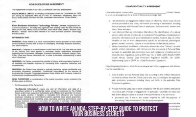 How to Write an NDA: Step-by-Step Guide to Protect Your Business Secrets