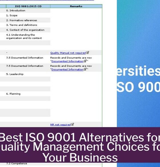 Best ISO 9001 Alternatives for Quality Management Choices for Your Business