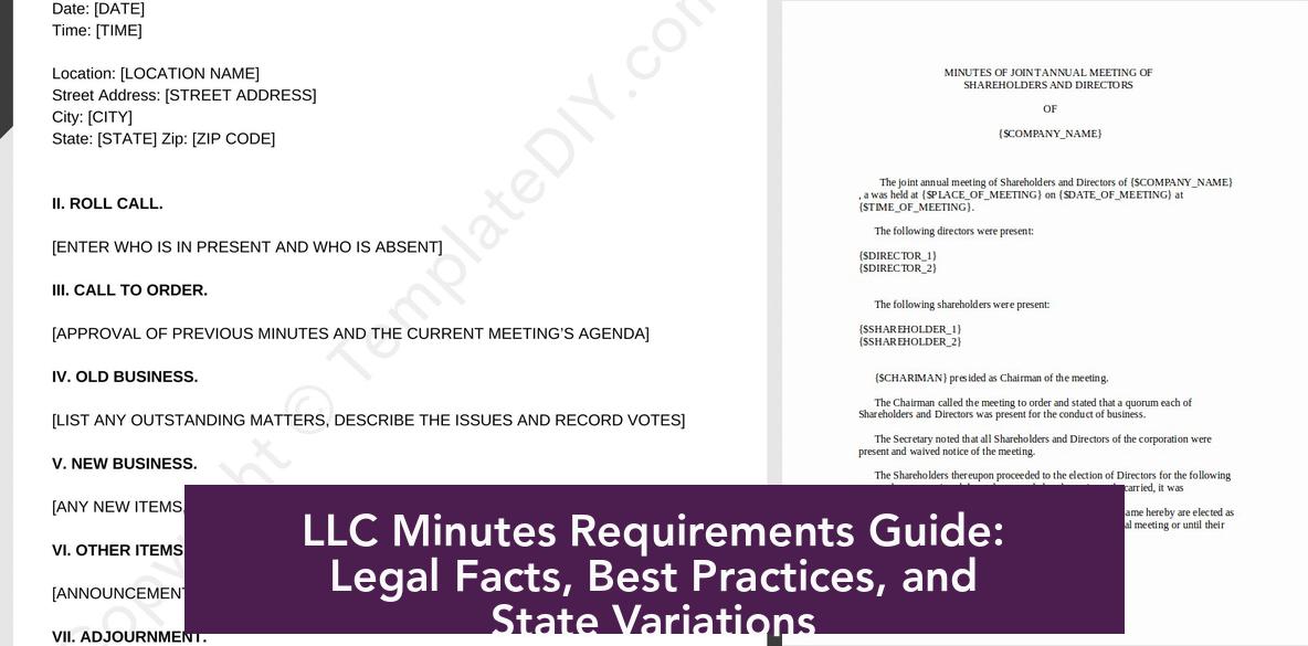 LLC Minutes Requirements Guide: Legal Facts, Best Practices, and State Variations