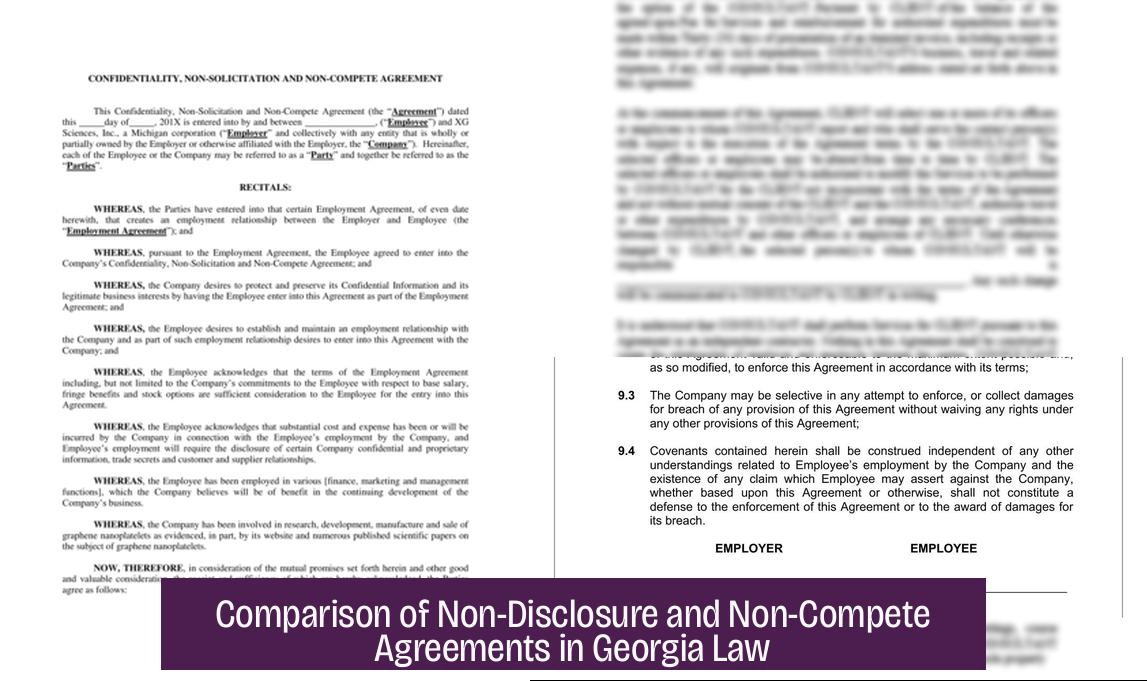 Comparison of Non-Disclosure and Non-Compete Agreements in Georgia Law