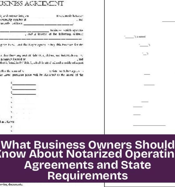 What Business Owners Should Know About Notarized Operating Agreements and State Requirements