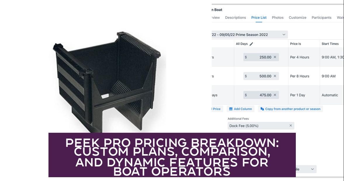 Peek Pro Pricing Breakdown: Custom Plans, Comparison, and Dynamic Features for Boat Operators