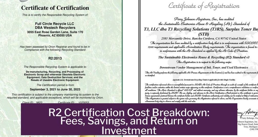 R2 Certification Cost Breakdown: Fees, Savings, and Return on Investment