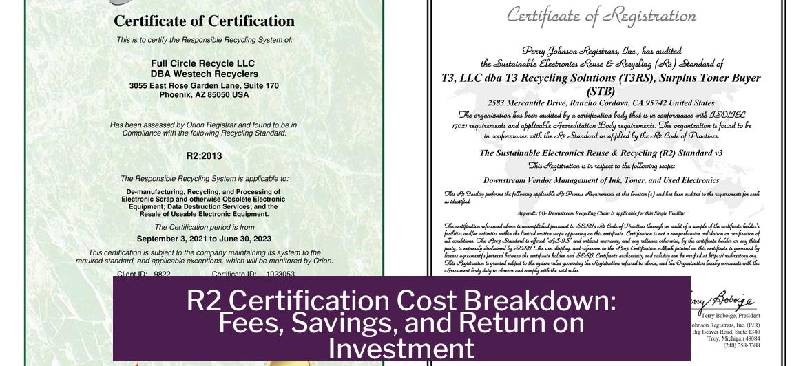 R2 Certification Cost Breakdown: Fees, Savings, and Return on Investment