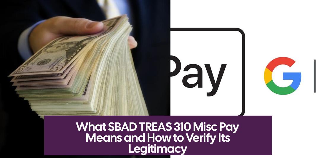 What SBAD TREAS 310 Misc Pay Means and How to Verify Its Legitimacy