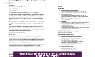 What Documents and Proofs to Send When Assigning Debts to Collections