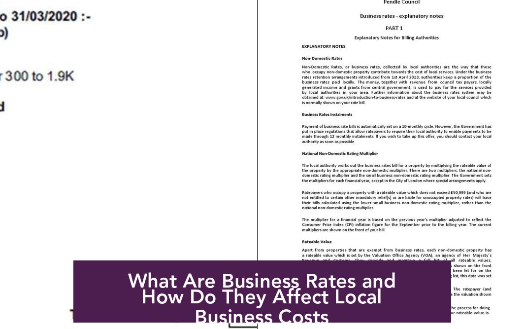 What Are Business Rates and How Do They Affect Local Business Costs