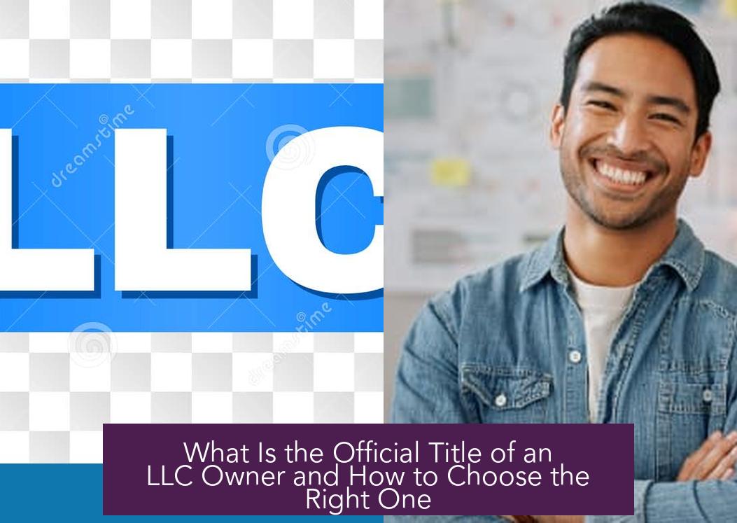 What Is the Official Title of an LLC Owner and How to Choose the Right One