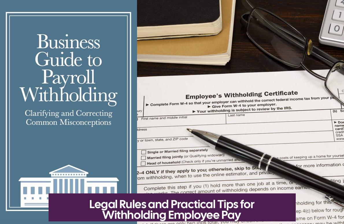 Legal Rules and Practical Tips for Withholding Employee Pay